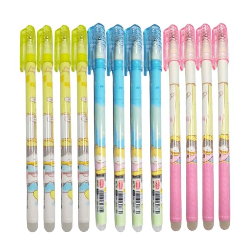Hanwin Radierbarer Kugelschreiber 12 Stück, 0.5mm Radierbarer Kugelschreiber, Kugelschreiber Radierbar, Gelstifte Radierbar, Tintenroller Radierbar, Erasable Pen 0.5mm von Hanwin