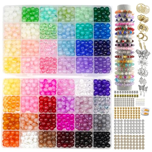 Hanyoung Glasperlen für Schmuckherstellung, 8 mm, 96 Farben, einfarbig und knisternd Hanyoung Glasperlen für Schmuckherstellung, 8 mm, 96 Farben, einfarbig und knisternd von Hanyoung