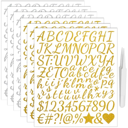 Selbstklebende Vinyl-Buchstaben, Zahlen und Symbole, Aufkleber-Set, 2,54 cm, klein Selbstklebende Vinyl-Buchstaben, Zahlen und Symbole, Aufkleber-Set, 2,54 cm, klein von HaoHanEup