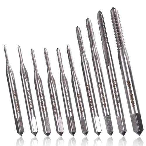 HaoTrade 10 Stück Maschinen Handbohrer Gewindebohrer Set, Mini HSS Handbohrer Gewindebohrer M1-M3.5 Metrischer Gewindebohrer Gerade Gewindeschneider Werkzeug Set für Uhren und Uhren Gewindeschneiden HaoTrade 10 Stück Maschinen Handbohrer Gewindebohrer Set, Mini HSS Handbohrer Gewindebohrer M1-M3.5 Metrischer Gewindebohrer Gerade Gewindeschneider Werkzeug Set für Uhren und Uhren Gewindeschneiden von HaoTrade