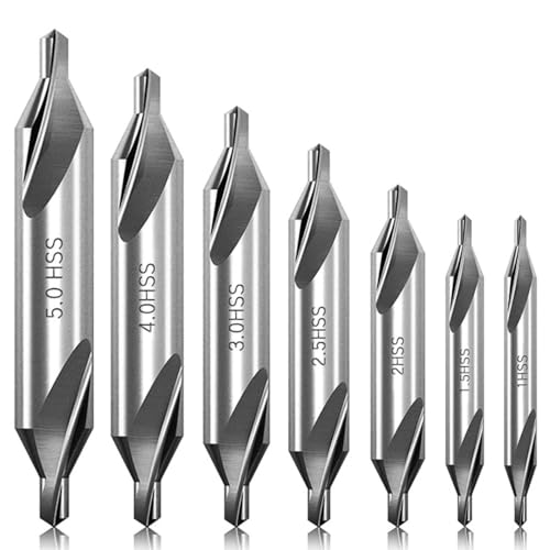 HaoTrade 7 Stück HSS Punktbohrer, Hochgeschwindigkeitsstahl-Punktschweißbohrer, Metallkegelschneider, Kobalt-Punktschweißschneider, Bohrer, 1 mm/1,5 mm/2 mm/2,5 mm/3 mm/4 mm/5 mm HaoTrade 7 Stück HSS Punktbohrer, Hochgeschwindigkeitsstahl-Punktschweißbohrer, Metallkegelschneider, Kobalt-Punktschweißschneider, Bohrer, 1 mm/1,5 mm/2 mm/2,5 mm/3 mm/4 mm/5 mm von HaoTrade