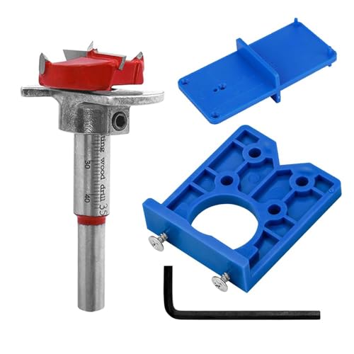 Moyata 35 mm Scharnierschablonen, Forstnerbohrer Set, Verdecktes Scharnier Boring Jig Bit, Scharnier-Lochsäge für Holzverarbeitung DIY Werkzeug, Montageplatten, Schranktür, Lochbohren Moyata 35 mm Scharnierschablonen, Forstnerbohrer Set, Verdecktes Scharnier Boring Jig Bit, Scharnier-Lochsäge für Holzverarbeitung DIY Werkzeug, Montageplatten, Schranktür, Lochbohren von HaoTrade