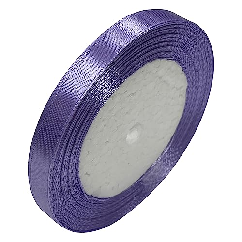 Haobase Satinband, 10 mm × 22 m, doppelseitiges Polyester-Geschenkband zum Basteln, Weihnachten, Valentinstag, Blumensträuße, DIY-Nähprojekte, Kuchen, Hochzeit, Party-Dekoration (Helllila) von Haobase
