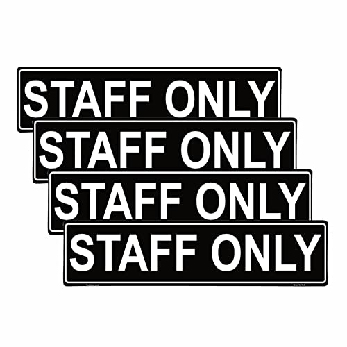 Haobase Selbstklebende Vinyl-Aufkleber mit Aufschrift "Staff Only", 20 x 5 cm, 4 Stück Haobase Selbstklebende Vinyl-Aufkleber mit Aufschrift "Staff Only", 20 x 5 cm, 4 Stück von Haobase