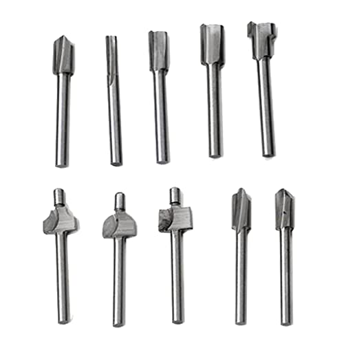 10pcs HSS Router Bits Holzfräsenschneider Drehwerkzeug Hochgeschwindigkeit Stahlholzschneider Fräsen Für Verwendung von Haodream