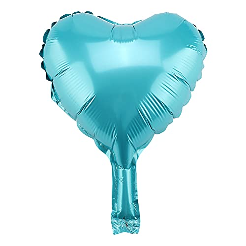 10 Stcs 10 Zoll Herzballons, Folien -Milar -Luftballons Dekoration Zum Geburtstag Valentinstag Hochzeitsfeiern Vorräte (Feney Blue) von Haofy