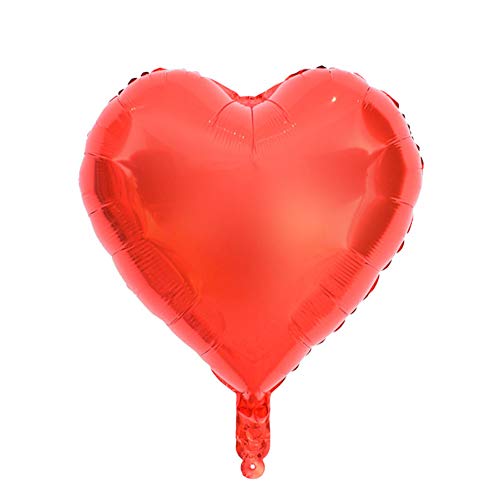 10 Stcs 10 Zoll Herzballons, Folien -Milar -Luftballons Dekoration Zum Geburtstag Valentinstag Hochzeitsfeiern Vorräte (Rot) von Haofy