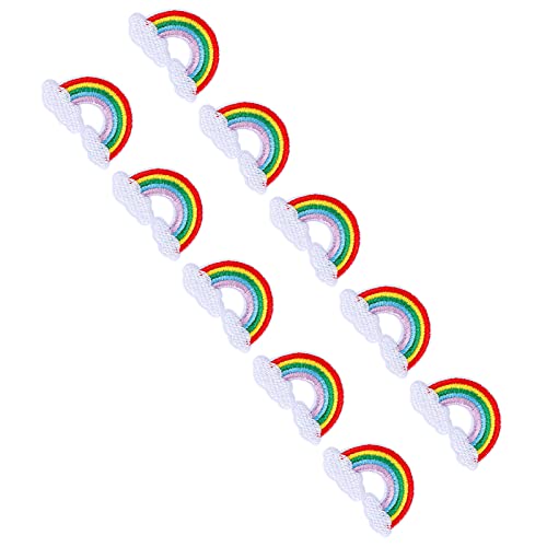 10 Stück Bunte Stoff Patch Nähen Applikationen, Wolkenmuster Für DIY Kleidung Verzierung 10 Stück Bunte Stoff Patch Nähen Applikationen, Wolkenmuster Für DIY Kleidung Verzierung von Haofy