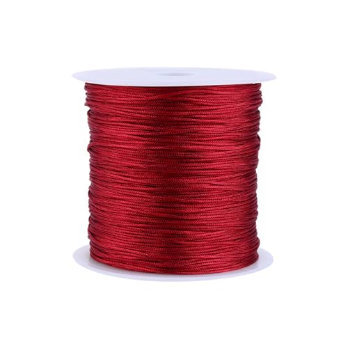 100 M Nylonschnur, 0,8 Mm Rot, für die Herstellung von Halsketten, Armbändern und Schmuck, 100 M Nylonschnur, 0,8 Mm Rot, für die Schmuckherstellung mit Chinesischen Knoten von Haofy