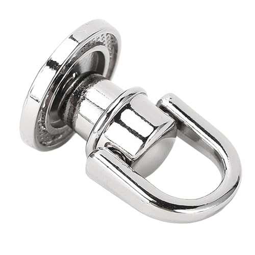15x17 Mm, Handtasche Organizer, Nietentwurf, D Ring Nietschraube, Rotierbarer D -Ring, Vielseitige Anwendung für Taschen, Haustierkragen, Kleidung und Mehr, Hergestellt aus Zinklegierung (SILVER) von Haofy