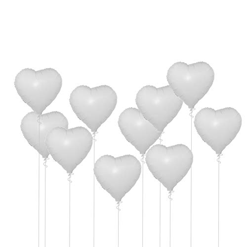 18 Herzförmiger, Leuchtender Aluminiumfolienballon, Ballloom, Heliumballo, für Heimdekoration, Festliche Dekoration (#5) von Haofy