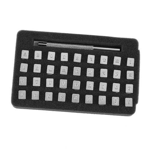 36pcs Stahlbriefnummer Leder -Stamper -Stempelwerkzeug für -Lederhandwerksdruck, Langlebiger und Komfortabler Griff, Perfektes Werkzeug für Fachleute und Amateure, Erhältlich in Zwei Größen (3 mm) von Haofy