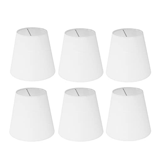 6-teiliges Lampenschirm-Kit aus Weißem Stoff, Moderner, Minimalistischer Lampenschirm für Kandelaber, Bodentisch, Kronleuchter, Wand, Stoff-Lampenschirm, Moderner, Minimalistischer Lampenschirm 6-teiliges Lampenschirm-Kit aus Weißem Stoff, Moderner, Minimalistischer Lampenschirm für Kandelaber, Bodentisch, Kronleuchter, Wand, Stoff-Lampenschirm, Moderner, Minimalistischer Lampenschirm von Haofy