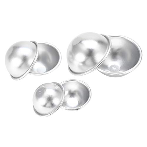 Badebomben Formen Set, Haofy Aluminiumlegierung Seifenform Herstellung Kit, Bad Bombe Formen für DIY Hausgemachte Spa Bombe, mit Kugel Förmige, Muschelform, Herzform [#7] von Haofy