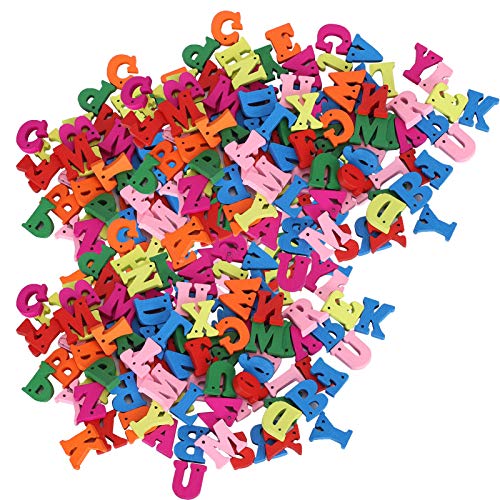 Buntes Holzbuchstaben Basteln 300pcs Alphabet Dekoration DIY Accessoires für Bildungsbedarf von Haofy