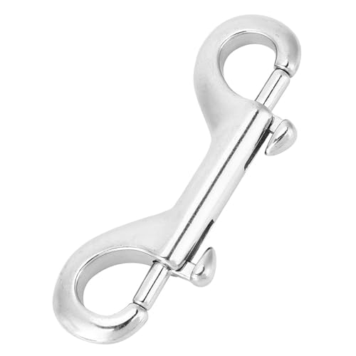 Edelstahl Doppelseitiger Clip Hakenbolzen Schnellknall für Tauchen - Grade 316 Stahlschnalle für Taucher - 1 Pack (Silber, 90 mm) für Tauchliebhaber (65 mm) von Haofy
