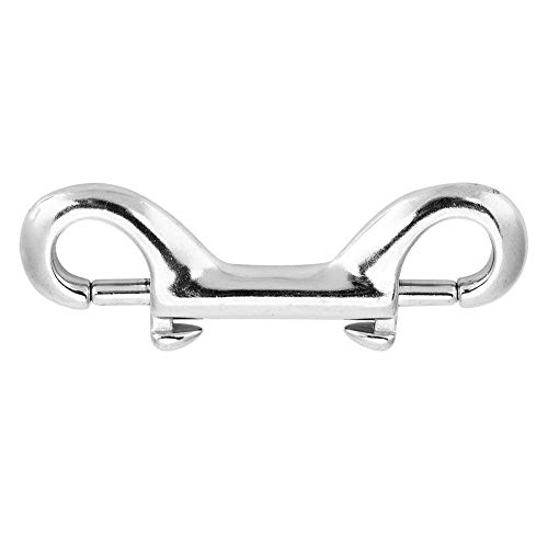 Edelstahl Doppelseitiger Clip Hakenbolzen Schnellknall für Tauchen - Grade 316 Stahlschnalle für Taucher - 1 Pack (Silber, 90mm) für Tauchliebhaber (65 mm) (77 mm) (90mm) von Haofy