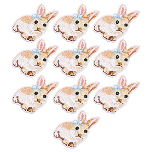 Eisen auf Flecken 10 Stcs Little Cute Bunny Patch DIY Nähen Baumwollgestickte Applikationen für Kleidung mit Premium -Baumwolle Eisen auf Flecken 10 Stcs Little Cute Bunny Patch DIY Nähen Baumwollgestickte Applikationen für Kleidung mit Premium -Baumwolle von Haofy