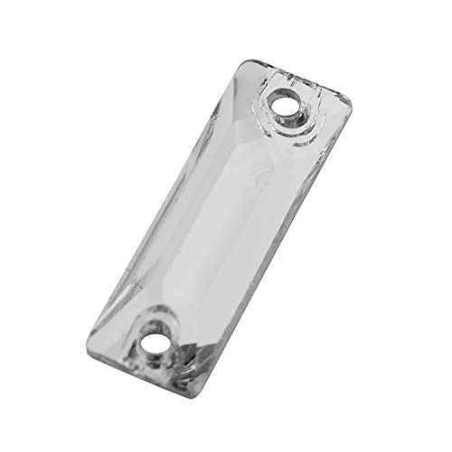 Glänzender Kristall mit Lochbahnenzubehör für Kleidung, Schuhe, Taschen - Hergestellt aus Hochwertiger Harzkristall - für Modeaccessoires Dekoration (9*18 mm Wasserabfallnetz) (9*18 mm (7*15 mm (6 von Haofy