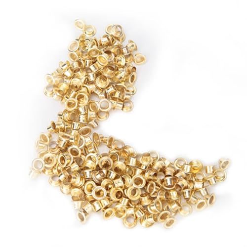 Goldmetall -Ösen Stehungen Bindungsdokumente 30 Blätter aus 80 G Papiermetallöten für Scrapbooking Loch Slot Puncher Paper Card von Haofy