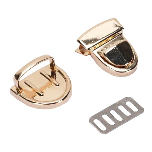 Gürtelspitzschlossverschluss Entenzunge Schloss Legierung Latch 10 Sätze für Gürtel mit 20 Mm Breite 10,5 X 22 Mm Grundplatte Stall Verschleißprävention (Hell Gold) von Haofy