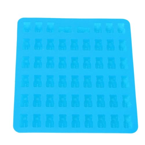 Gummibärchenschokoladenformen Silikon Mini Größe, 4pcs Nicht-Stick Schokoladenbären Süßigkeiten-Werkzeuge für Familien Backzeit-Dessert-Shop mit Produktion für (BLUE) von Haofy