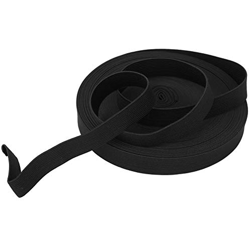 Gummiband -Verdickter -Nähzubehör für Schutzkleidung Manschetten, Verbessertes Design, Schwarze 20 mm Breite, 1 Roll für das Scrapbook Stricken (Breite 20 mm) von Haofy
