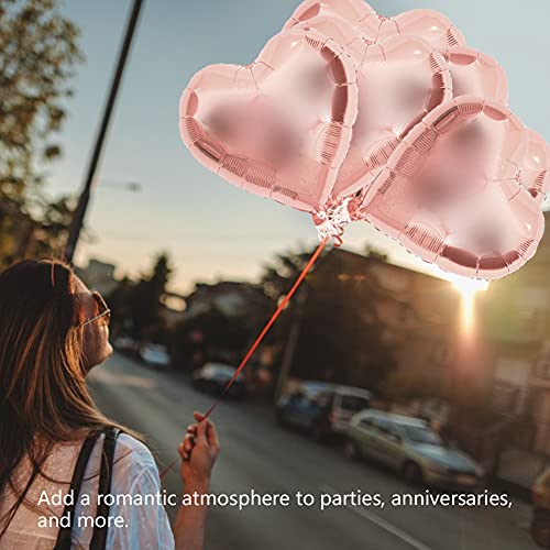 Haofy 10pcs 10 -Zoll -Herzballons Schwarzes Herz Dunkle Herz Ebenholz Herzfolienballons für Valentinstag Hochzeitsfeierdekorationen mit Romantischer Glänzender Aluminiumfolie (Champagner Gold) von Haofy