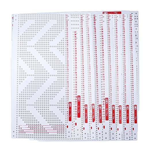 Haofy 10pcs Punch Cards Plastik Kunststoff Weißes Professionelles Loch Geschlagene Karteikarten mit Mühelosen Stiftarbeiten, Genaue Gestanzte Löcher, Breite Anwendung für Silver Reed Strickmaschine von Haofy