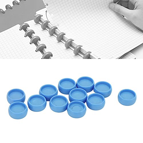 Haofy 12 PCs Kunststoff -Pilz -Loch -Bindungsringe 10mm T Typ Bindemittel Ringe Notebook für DIY -Notizbindung mit 360 -Grad -Rotation Hochglanzoberfläche (hellblau) von Haofy