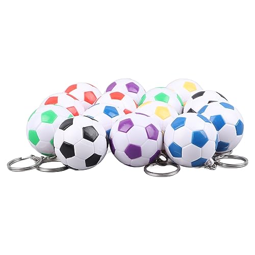 Haofy 14pcs Soccer Ball Keychains Set PVC Football -Schlüsselringe mit Pull on Cessure Geeignet für Geburtstagsthemen Themenbezogener Partybeschäftigungen Belohnungskinder, Ideal für Partys und von Haofy