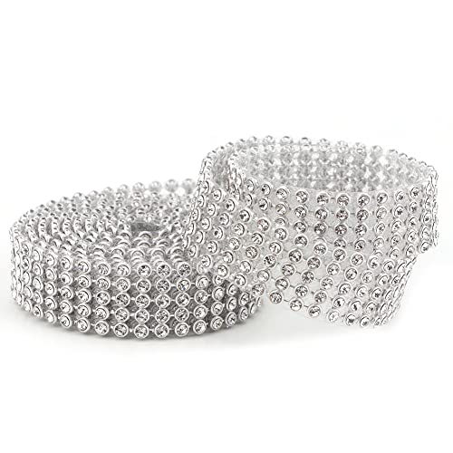 Haofy 3 Mm Kristallkettenverkleidung für Kleidung, Hochzeit, Kleider mit Kleber, aus Besonderem Ein Kristallglas Hergestellt (Weißer Diamant auf Silber) von Haofy