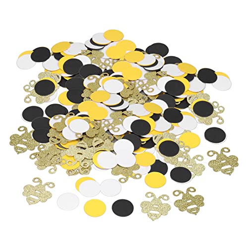 Haofy 300 PCs Bienenmotiven Glitzernde Goldene Konfetti für Partydekoration, Babyparty, Geburtstag - Kartonmaterial Haofy 300 PCs Bienenmotiven Glitzernde Goldene Konfetti für Partydekoration, Babyparty, Geburtstag - Kartonmaterial von Haofy