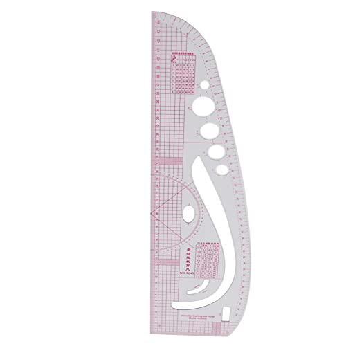 Haofy 3245 Schneider Herrscher, Hohe Genauigkeit Transparenter Körper Gebogener Lineal für Kleidungsdesign, Messung und Zeichnung von Haofy