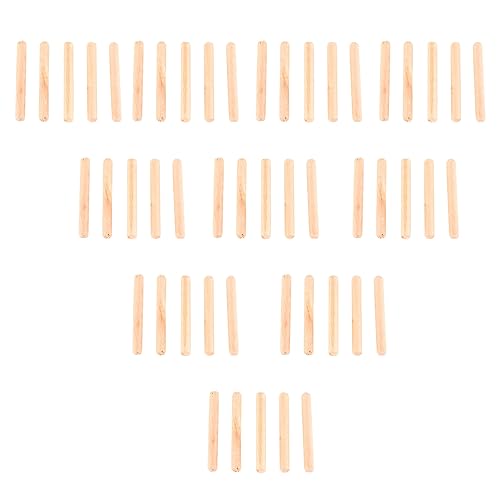 Haofy 50 Holzdübelstifte für Handwerk, Einfach zu Bedienen mit M6*50 , Langlebige Holzstangen für Möbel, Holzbretter (M6*50 (50pcs)) von Haofy