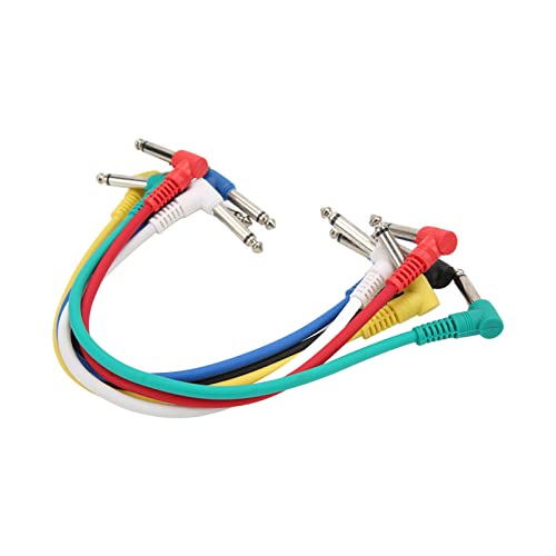 Haofy 6 Stücke Hocheffizienter Gitarrenkabel für E -Gitarre, Farbige Panzerffektkabel mit Stabilem Signalgetriebe, Ideal für Musiker, Metal + PVC -Material von Haofy
