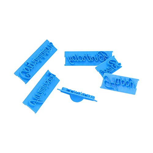 Haofy Handgeschriebener Buchstabenkuchen -Prädser -Schimmel für Keksschokoladendekoration Küchenwerkzeugmaterial: Langlebiger Kunststoff, Menge: 6PCS [Heimbäcker, Kuchendesigner] von Haofy