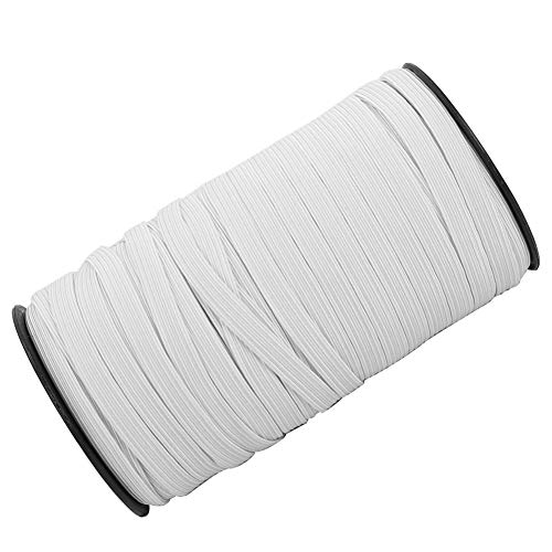Haofy Hochleistungs -Elastizitätsband 8 Mm Breit 100 Meter Flach Gestricktes Nähen von Gummiband für Kleidung DIY, Schneiderei, Handwerk, Taillenbänder Hemming -Vorräte (M) von Haofy