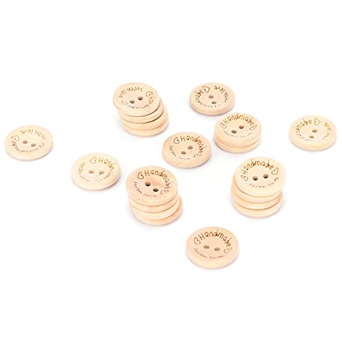 Haofy Holzknöpfe für Ein Einzigartiges, 50pcs Runder Holzknopf für DIY -Stricken, Hochwertiges Holzmaterial, Leichte Knöpfe, mit Wasserspeicheroberfläche, Langlebig, Einfach zu Bedienen, für von Haofy