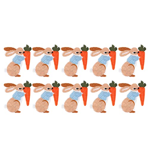 Haofy Iron Osterscheiben DIY Poliesterdekorationen für Kleidung, Bunny PATERERT STYLE 10 STCs für Notizbücher von Haofy