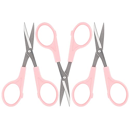 Haofy Kompakte Tipps Zum Mehrzwecknähen und Stickscheren, 3-Pack-Schere mit Kleinem Gekrümmtem Gewinde, Ergonomische Griffe und Präzisions-Edelstahl, Tragbare Größe, von Haofy