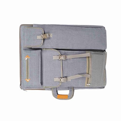 Haofy Langlebige Leinwandkunsttasche mit Aufbewahrungstasche, Wasserdichte Skizzenbretttasche für Kunstartikel, Ideal Zum Zeichnen und Malerei Enthusiasten (GREY) von Haofy
