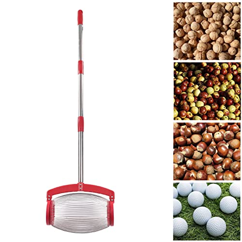 Haofy Nusssammler, Verstellbarer Langer Griff, Arbeitssparend, Pekannuss, Walnuss, Kastanie, Golfpflücker, Sammlerwalze, Erntemaschine, Schnelle Sammlung (Rotationsabdeckung) von Haofy