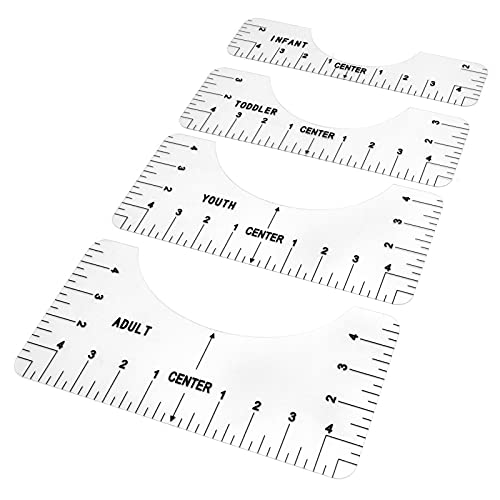 Haofy Praktische T-Shirt-Ausrichtung Lineal Set für Wärmepresse und Vinylpresse, Sichtbare Skala, Bequemes Design-Werkzeug für Nähprojekte, Pack von 4 Haofy Praktische T-Shirt-Ausrichtung Lineal Set für Wärmepresse und Vinylpresse, Sichtbare Skala, Bequemes Design-Werkzeug für Nähprojekte, Pack von 4 von Haofy
