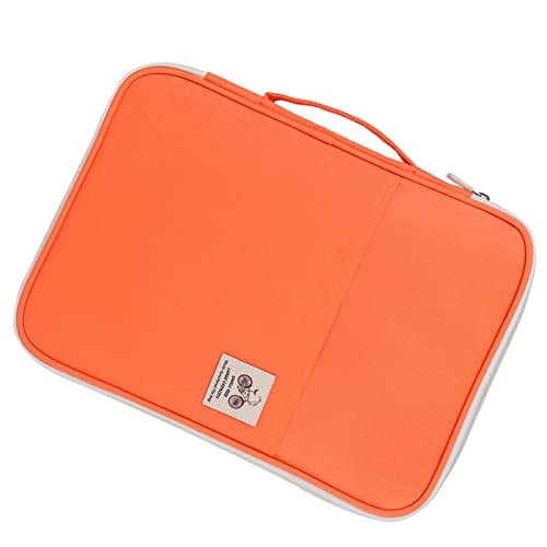 Haofy Robus A4 Dokumententasche Falder Portfolio Organizer, Reißverschlussfach für Büro und Geschäftsreisen (Orange und Gelb) von Haofy