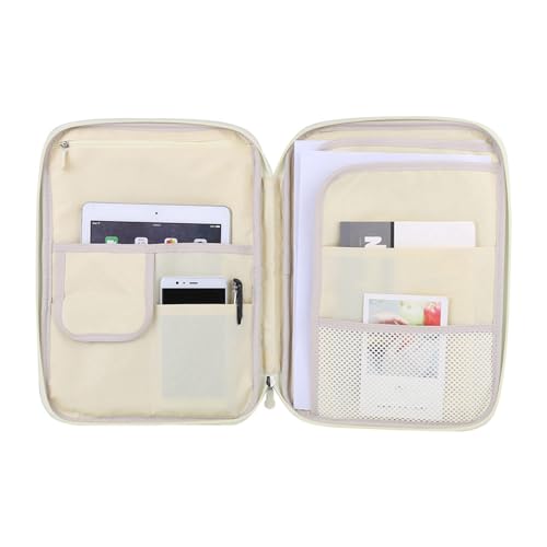 Haofy Robus A4 Dokumententasche Falder Portfolio Organizer, Reißverschlussfach für Büro und Geschäftsreisen (Purple) von Haofy