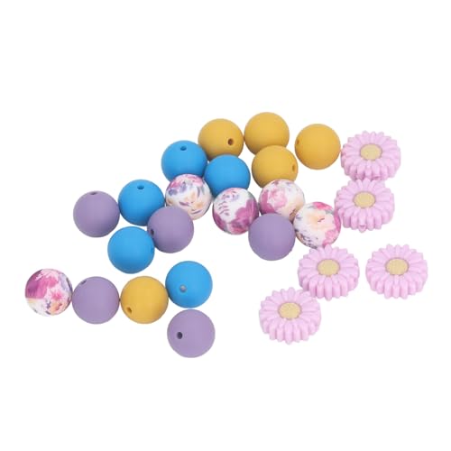 Haofy Silikonperlen Einzigartige DIY -Kit 20 Runde Perlen 5 Chrysanthemenperlen mit Lebendigen Farben Blumenmuster für Schmuck Making Armband Halskette Schlüsselbauer Handwerksbedarf Haofy Silikonperlen Einzigartige DIY -Kit 20 Runde Perlen 5 Chrysanthemenperlen mit Lebendigen Farben Blumenmuster für Schmuck Making Armband Halskette Schlüsselbauer Handwerksbedarf von Haofy