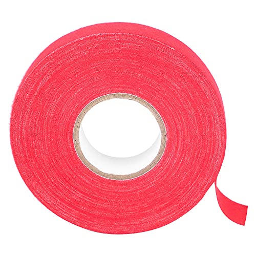 Haofy Sportsicherheit Badminton Pole Rod Pads Anti-Skid-Hockey-Stickbänder Breites Anwendungsband in Schwarz 2,5 X 2500 Cm (Rot) von Haofy