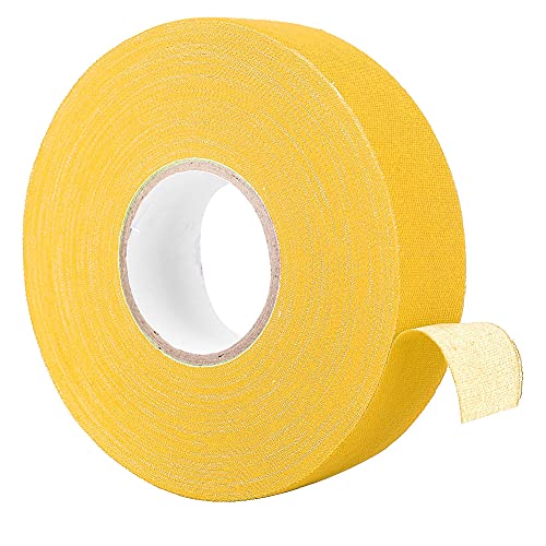 Haofy Sportsicherheit Badminton Pole Rod Pads Anti-Skid-Hockey-Stickbänder Breites Anwendungsband in Schwarz 2,5 X 2500 Cm (YELLOW) von Haofy