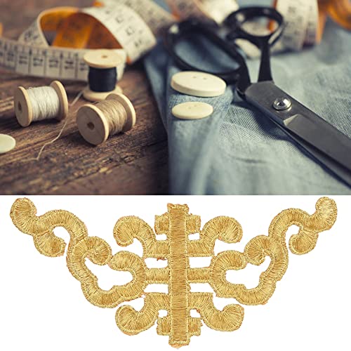 Haofy Sticked Patch DIY Clothing Decor, Nähen Bastelapparat Accessoires mit Goldenem Feng Wort, für Pagode Form Silber (Goldener Charakter) von Haofy